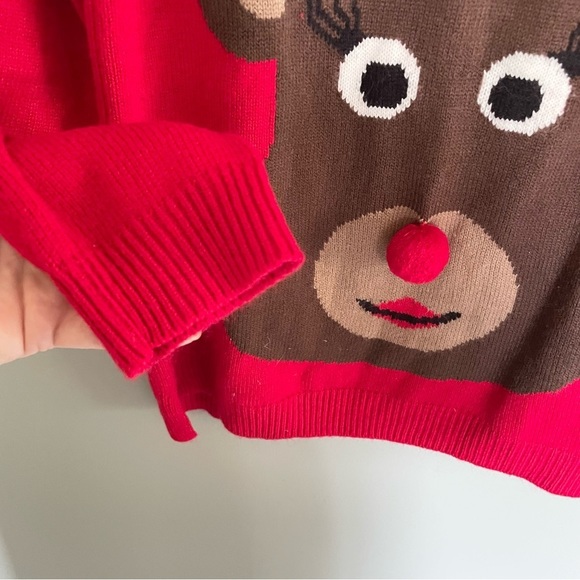 Christmas Sweater | Reindeer | Fuzzy | Holiday  | Party | Festive Pullover | S - Picture 8 of 12
